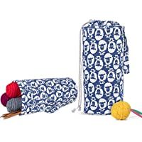 Luxja Organizador Lanas- Bolsa para Tejer- Bolsa Ganchillo Almacenamiento para Agujas de Tejer (hasta 14 Pulgadas) Bolsa…